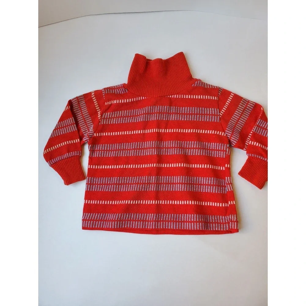 Kids Red Striped Long Sleeve Shirt Vintage Made In The‎ Usa Unisex Kidstuff 9 Mo